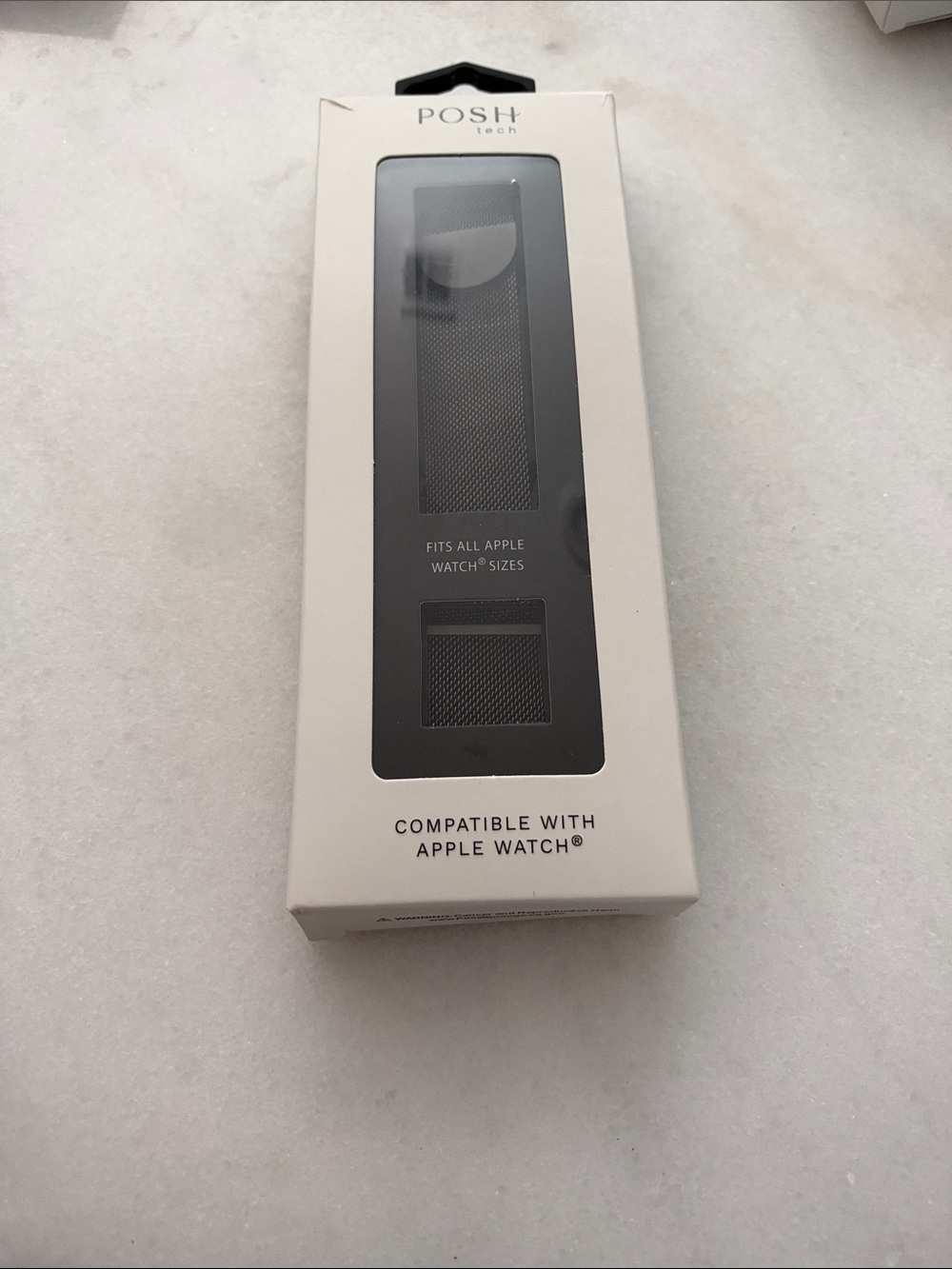 Posh Black Stainless Steel Milanese Loop Apple Watch Band